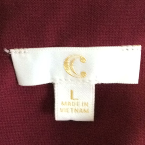 ❤️ “C” EUCsheer burgundy cap sleeve blouse. - Picture 6 of 8